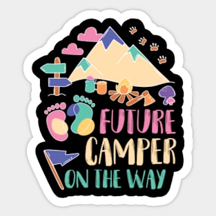 Future Camper On The Way Pregnancy Announcement Gift For Men Women Sticker